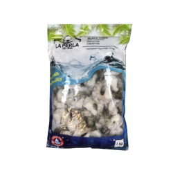 PERLA DEL MAR TAIL-ON BLACK TIGER 13/15 PELADAS CON RABITO 10x1Kg